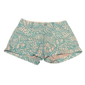 Lilly Pulitzer Blue/White Shell 5" Callahan Shorts